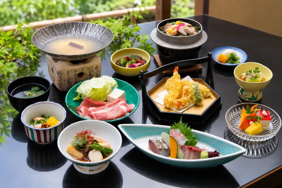 天空ホテル 海廬の夕食料理