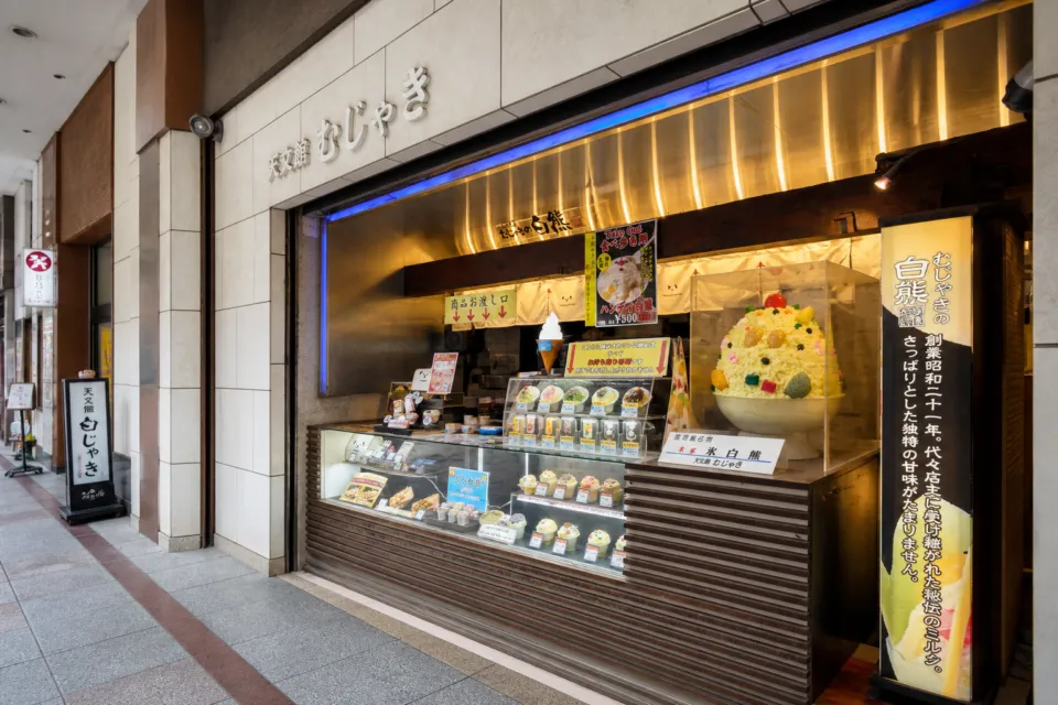 天文館むじゃき 本店の1階テイクアウトカウンター