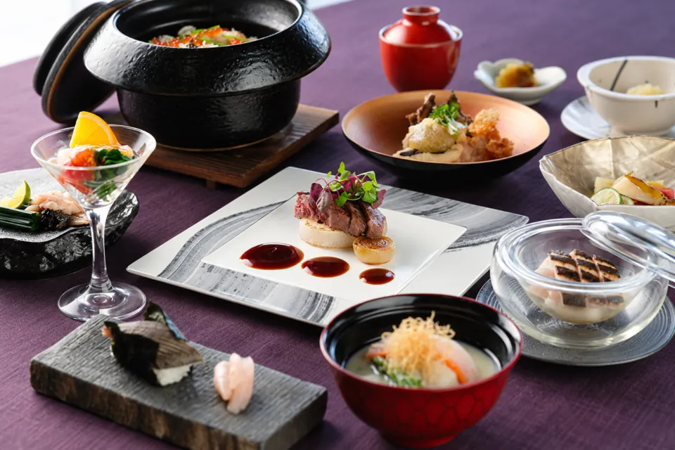 鞆の浦 潮待ちホテルの匠会席の料理例
