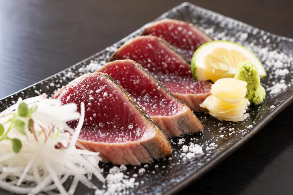土佐御苑の鰹のたたき