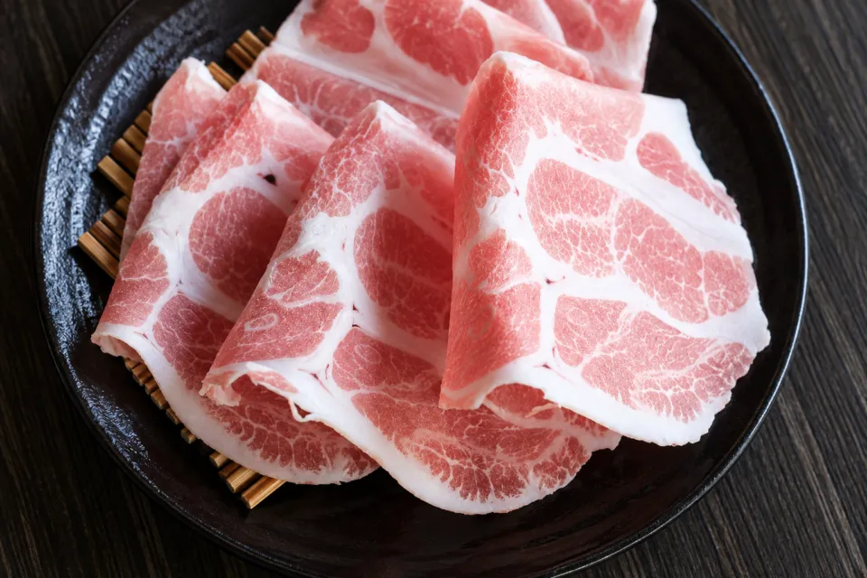 梅屋の黒豚の薄切り肉