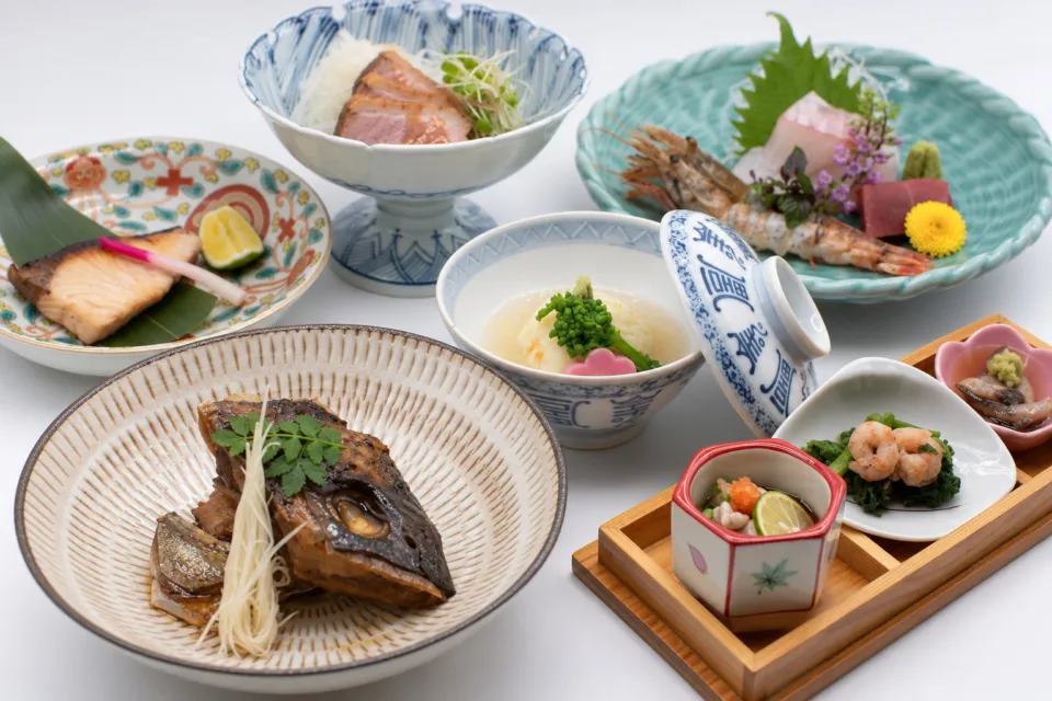 料理茶屋 魚志楼のおまかせコースの料理