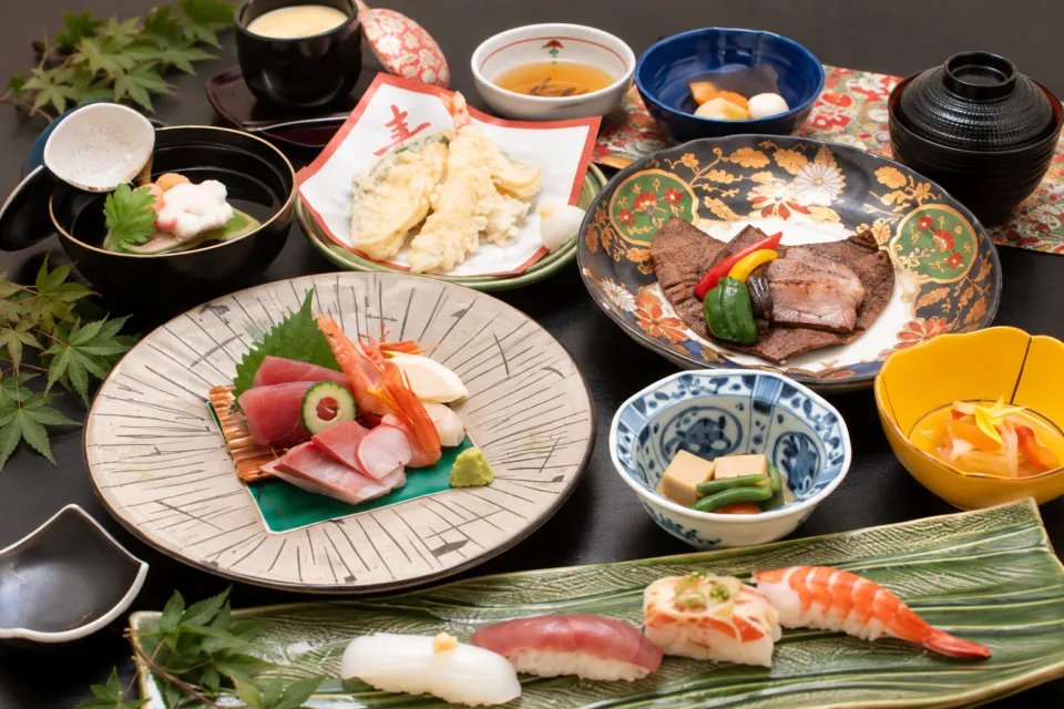 海鮮茶屋 うを佐 木花店の寿司・刺身・天ぷらのお祝い会席