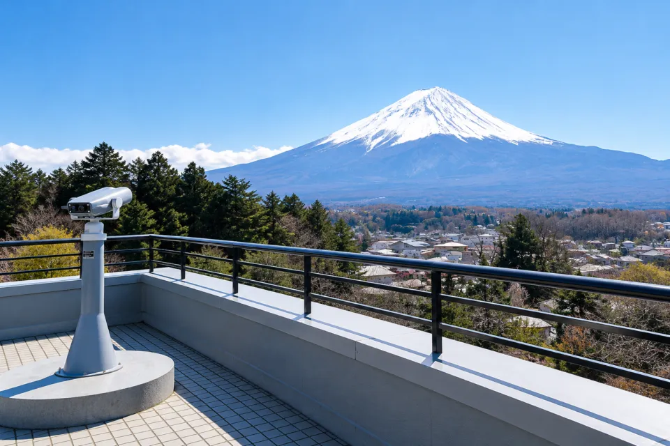 若草の宿丸栄の屋上展望台から望む富士山