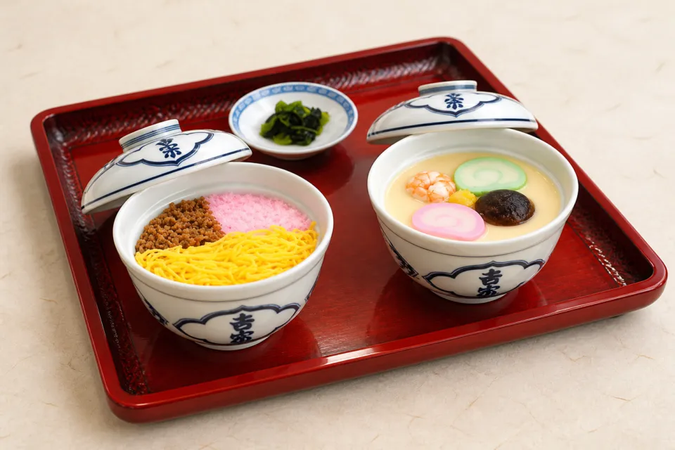 吉宗 本店の茶碗むしと蒸寿しの御一人前