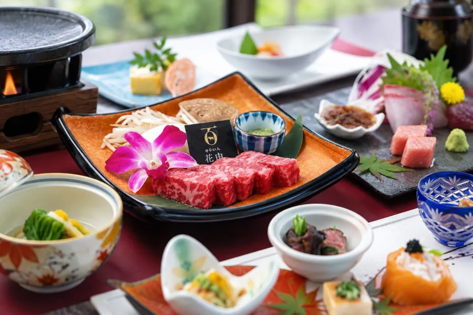 ゆふいん花由の季節の会席料理
