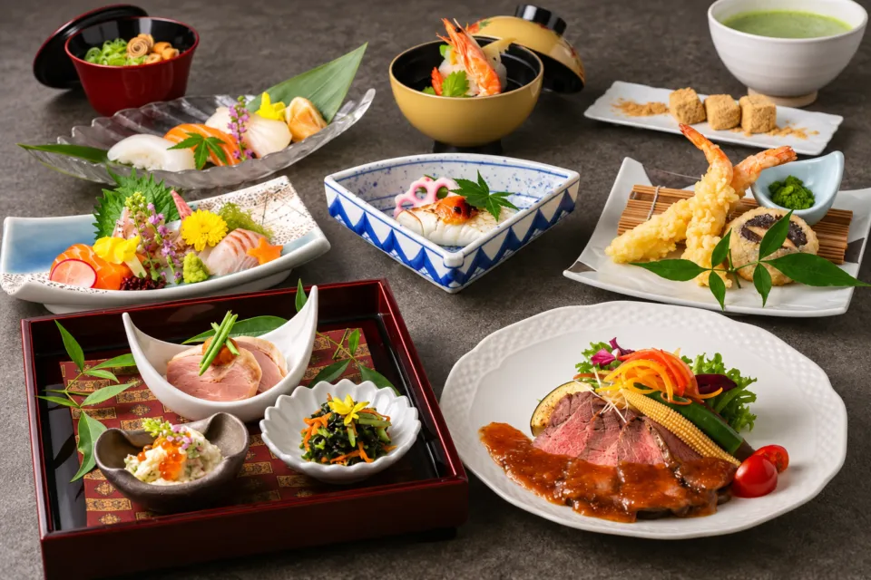 弓張の丘ホテルの会席料理