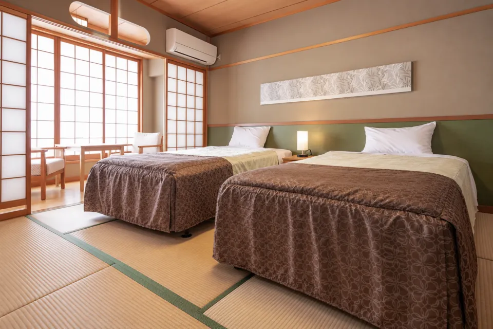 湯本観光ホテル 西京の本館の和室ツイン10畳（トイレ付）