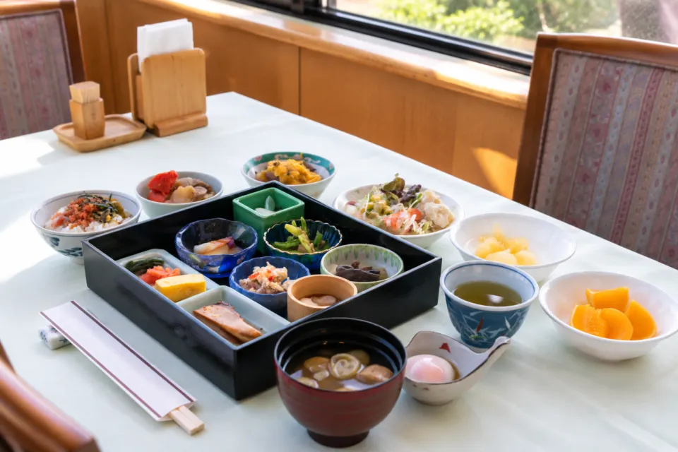 湯沢東映ホテルの朝食の盛り付け例