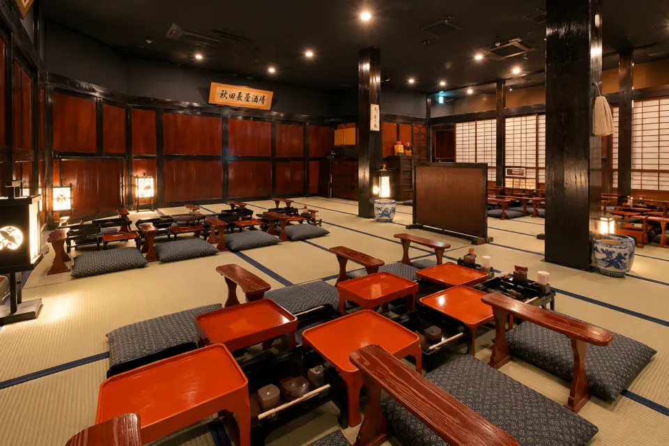秋田長屋酒場 秋田駅前大きなナマハゲが目印店の2階の大広間