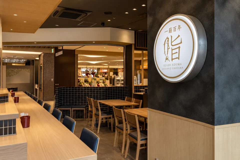 吾妻寿司 さんすて岡山店の店内
