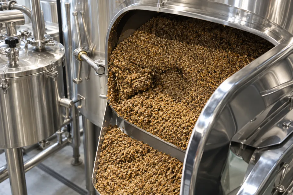 BREW LAB KURAYOSHIの麦芽を扱う醸造設備