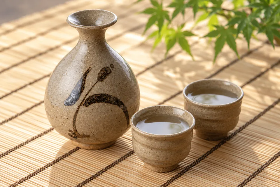 お食事処茶田屋の徳利とおちょこ