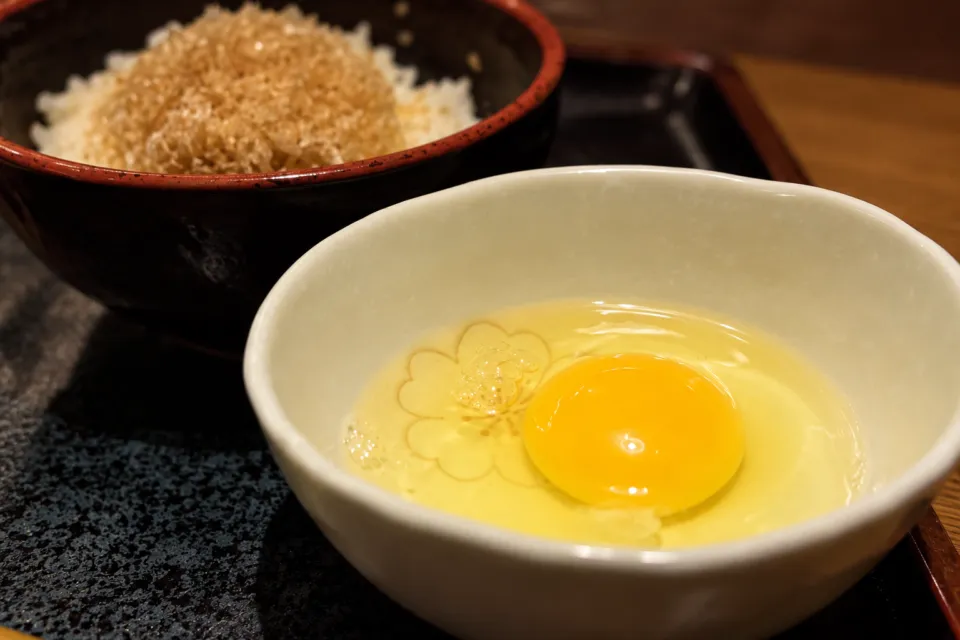 ちんばたの生卵とご飯