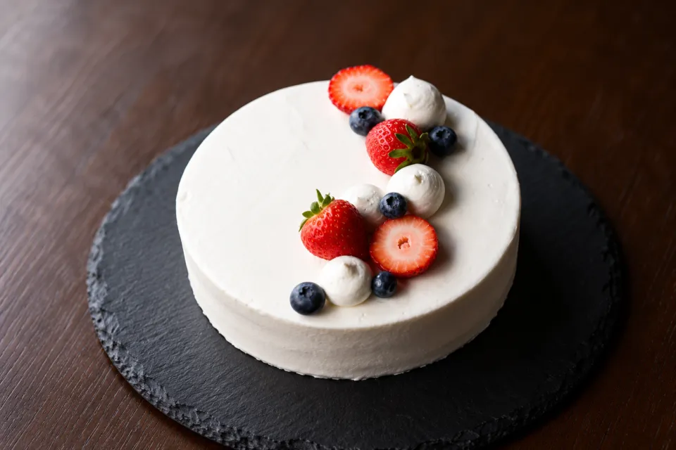 HATSUNEYA GARDENの苺とベリーを飾った記念日用ケーキ