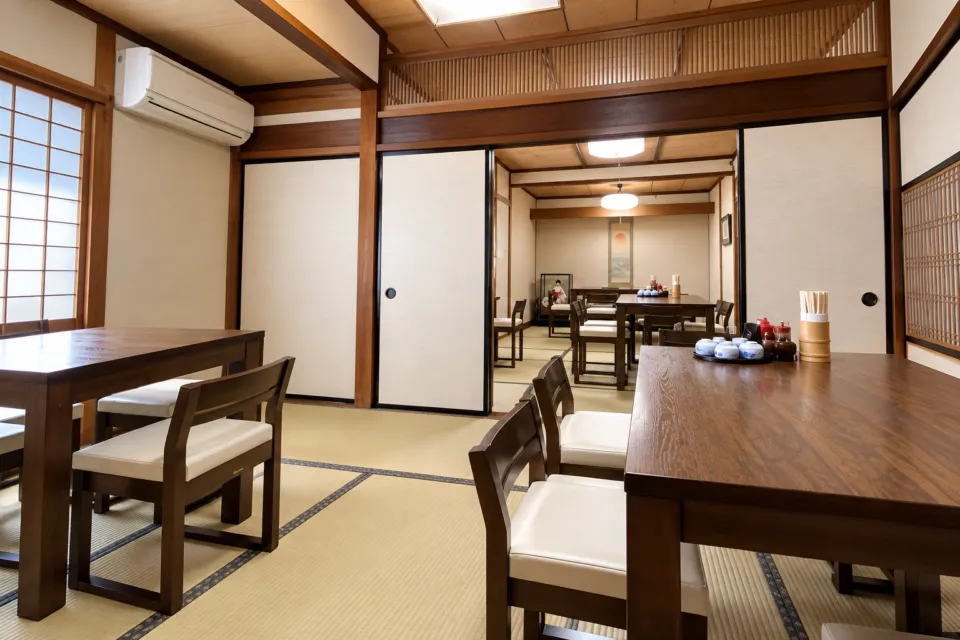 出雲名物手打蕎麥 平和そば本店の畳敷きの店内