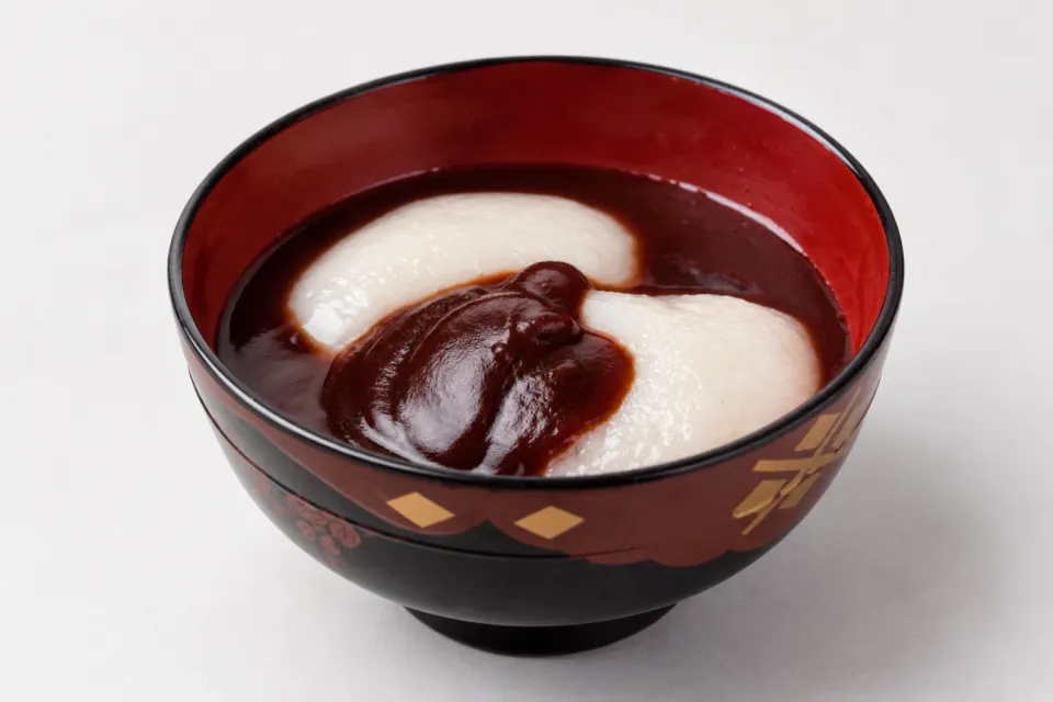 平泉レストハウスのあんをかけたもち料理