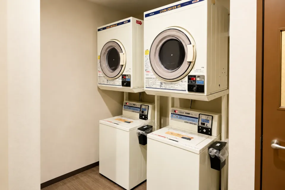 ホテルルートインひたちなかの洗濯機と乾燥機
