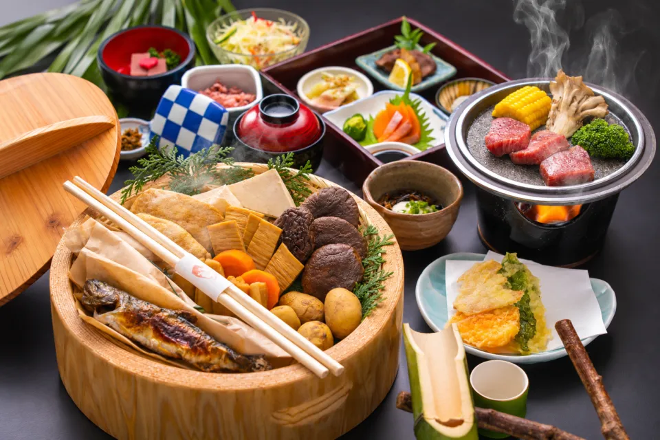 杜の宿 ホテル四季見の郷土料理を取り入れた夕食