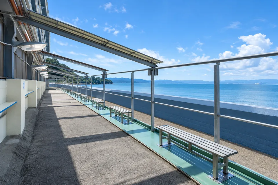 指宿海上ホテルの海沿いの砂むし温泉