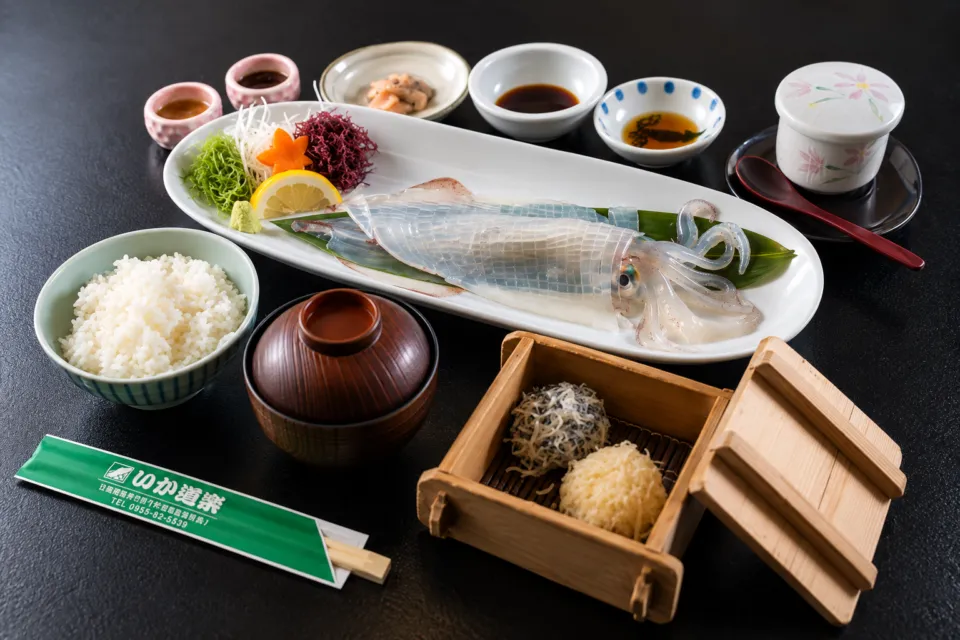 いか道楽のいか活き造り定食