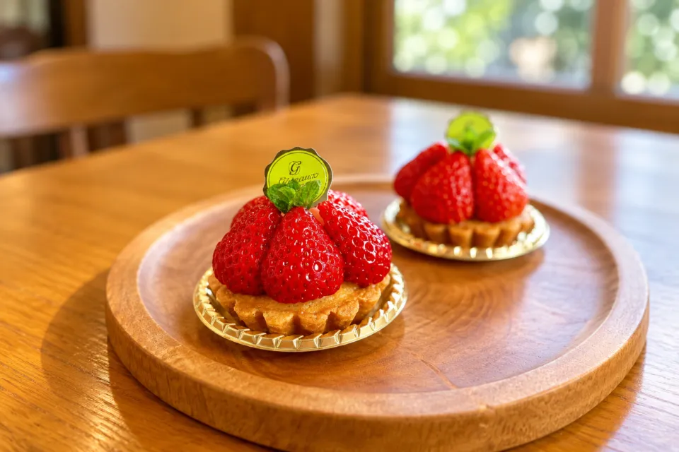 ギャラリーカフェ鵤樂舎の苺のタルト