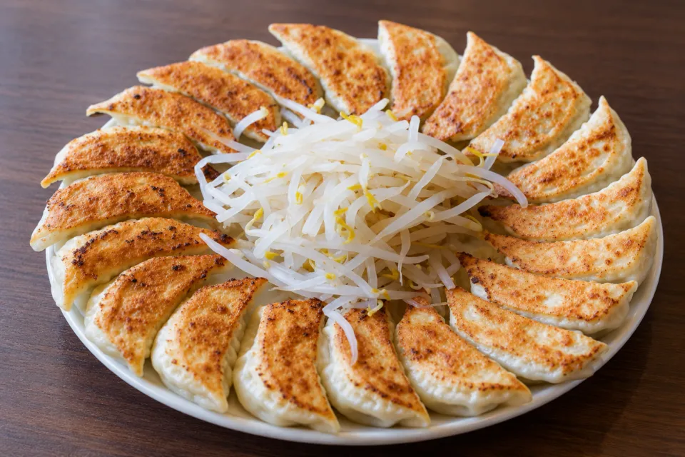 石松餃子 本店の車盛りの焼き餃子