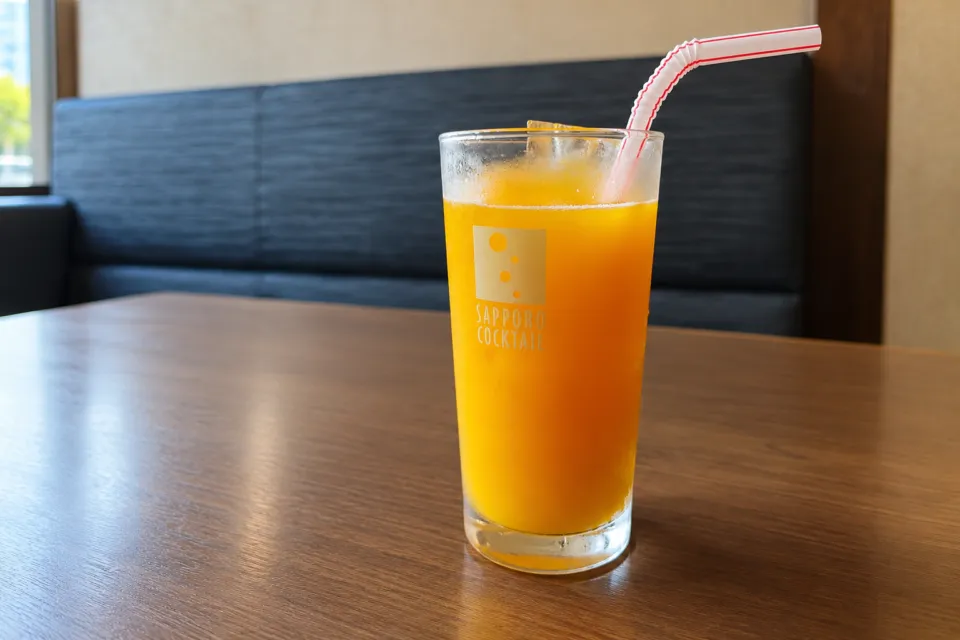 石松餃子 本店のみかんジュース