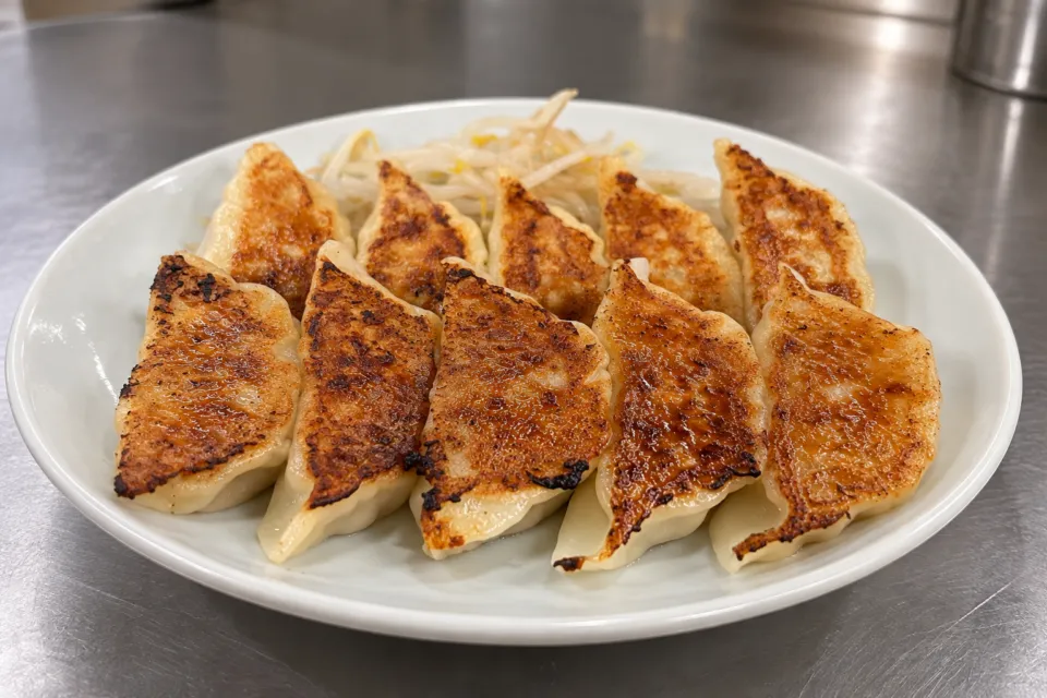 石松餃子 本店の二種類の焼き餃子