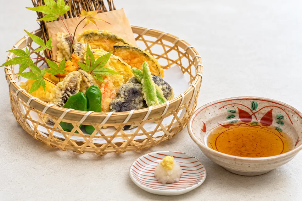 祖谷そば もみじ亭の野菜の天ぷら