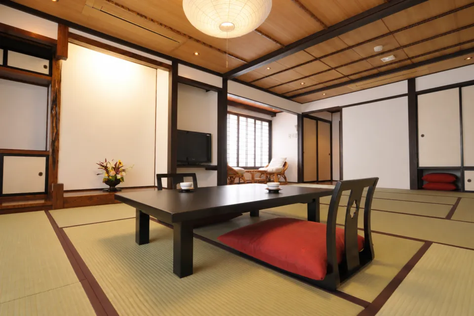 小野川温泉 亀屋万年閣の本館椿の間の和室