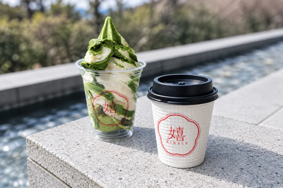 RestaurantCafe&Shop kihacoの嬉野茶パフェとドリンク