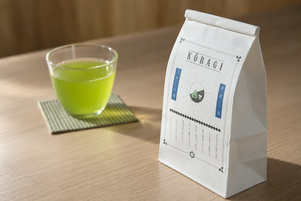 RestaurantCafe&Shop kihacoの嬉野茶と茶葉の袋