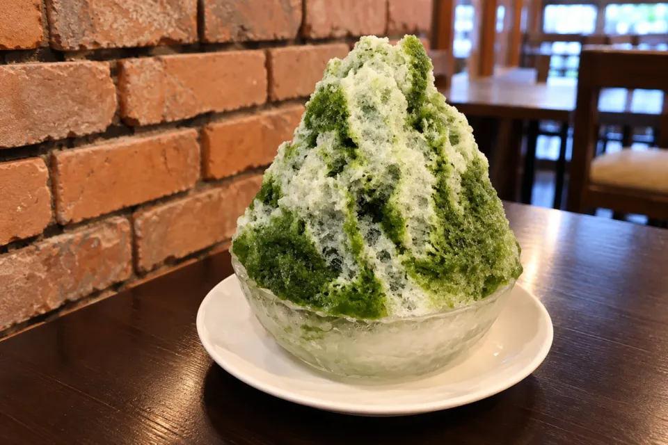 喫茶ベニ屋の宇治ミルクのかき氷