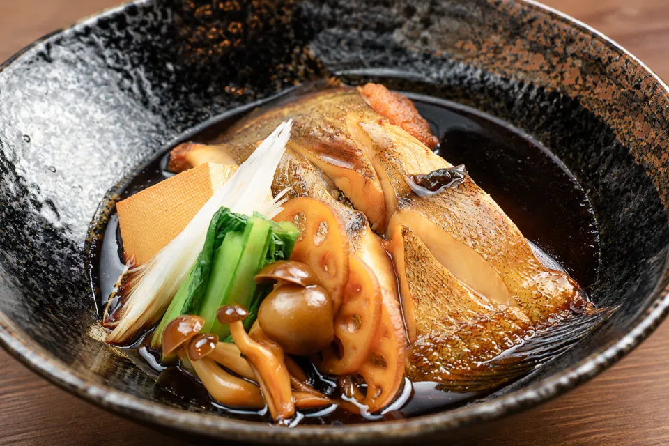 こめ蔵の魚と野菜の煮付け