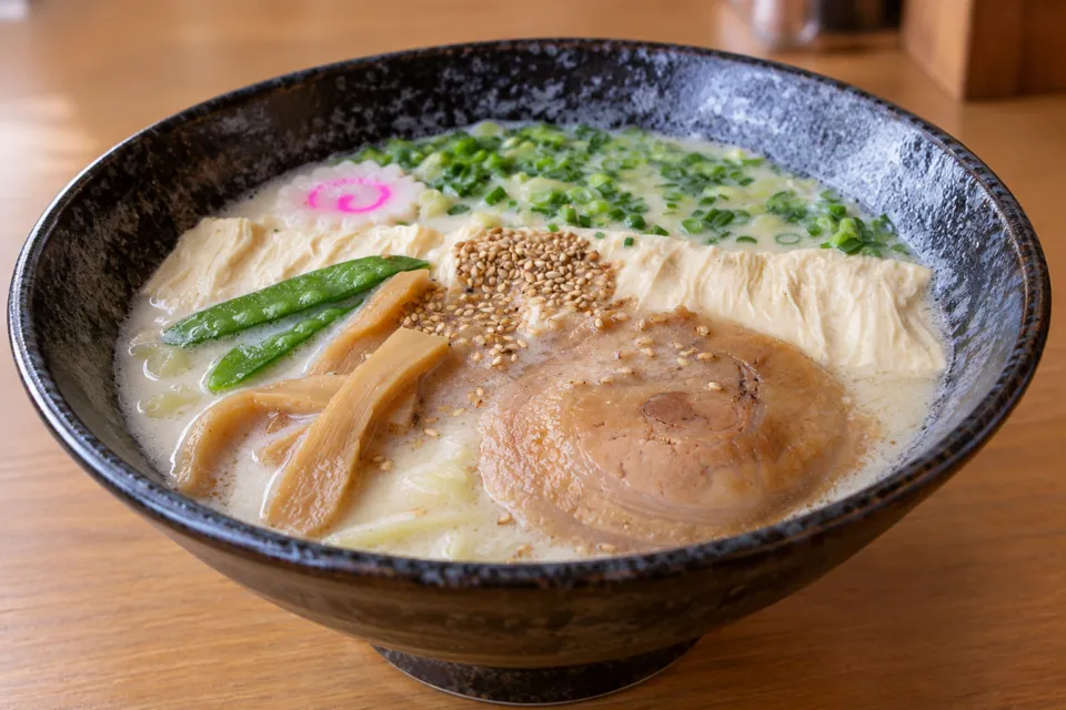 あさやレストハウスの豆乳ゆばラーメン