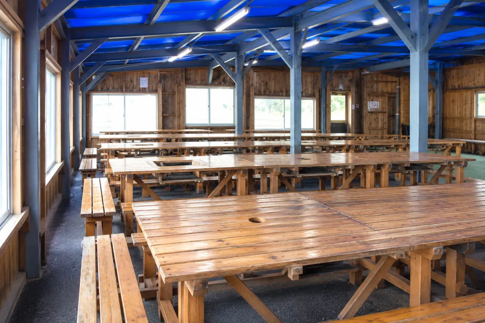 能島水軍の屋根付きBBQ席