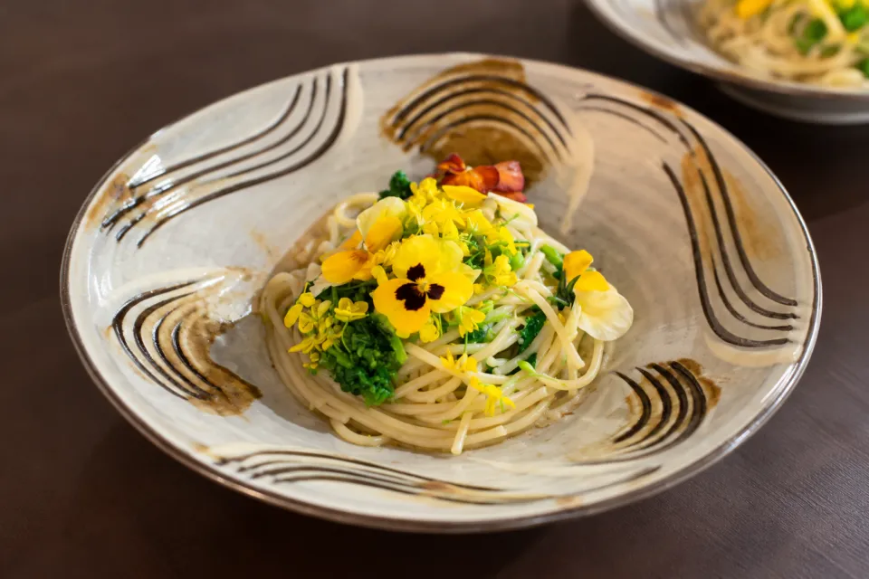 Otto e Sette Oitaの野菜を添えたパスタ