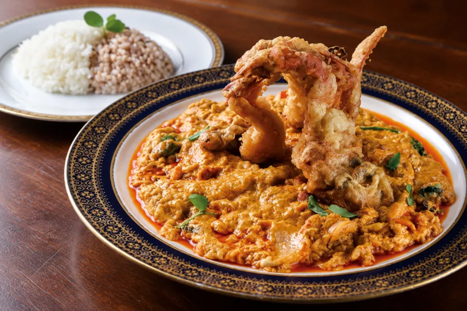 世界にひとつだけの焼きカレー プリンセスピピ門司港の黄金のカニカレーとご飯