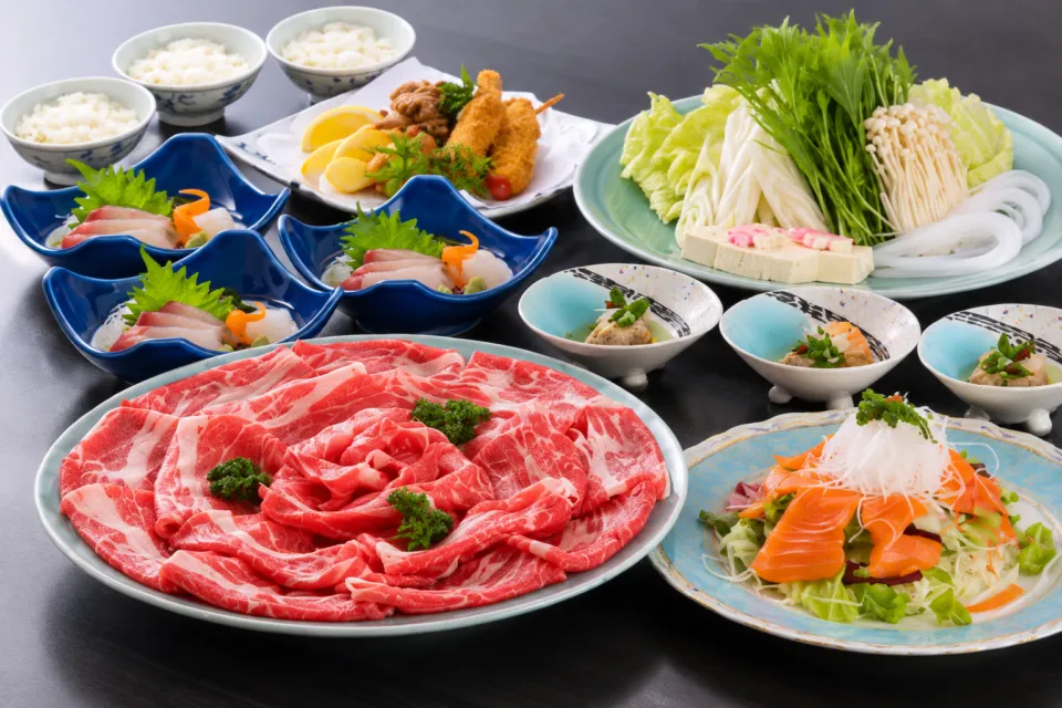 レストラン北斗 駅前店の牛肉と野菜を中心とした宴会料理