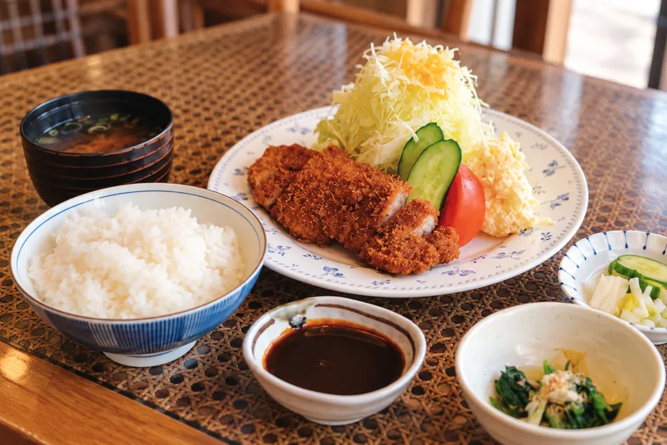 レストランこさどのとんかつとご飯のセット