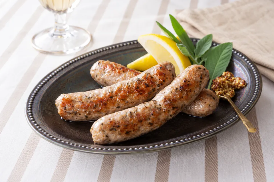 レストランこさどのソーセージとレモン