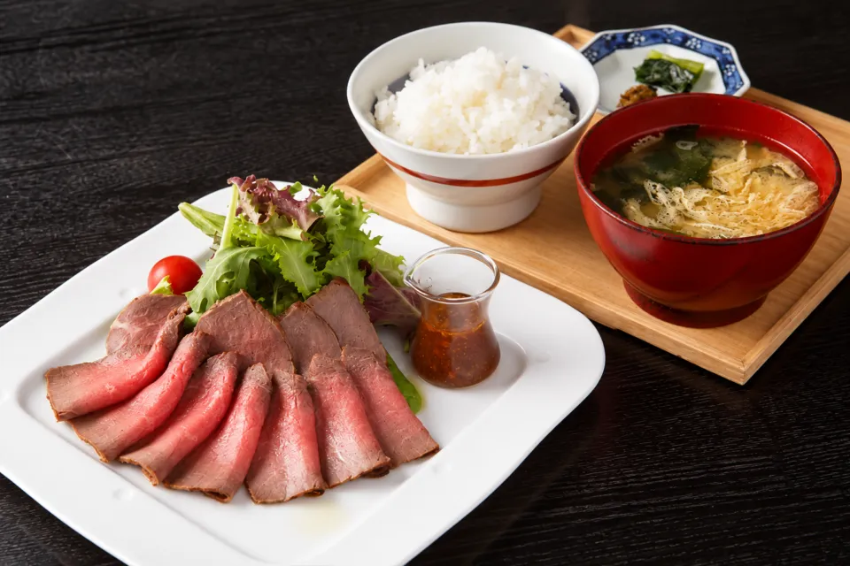 レストラン 酢重正之 軽井沢のローストビーフとご飯のセット