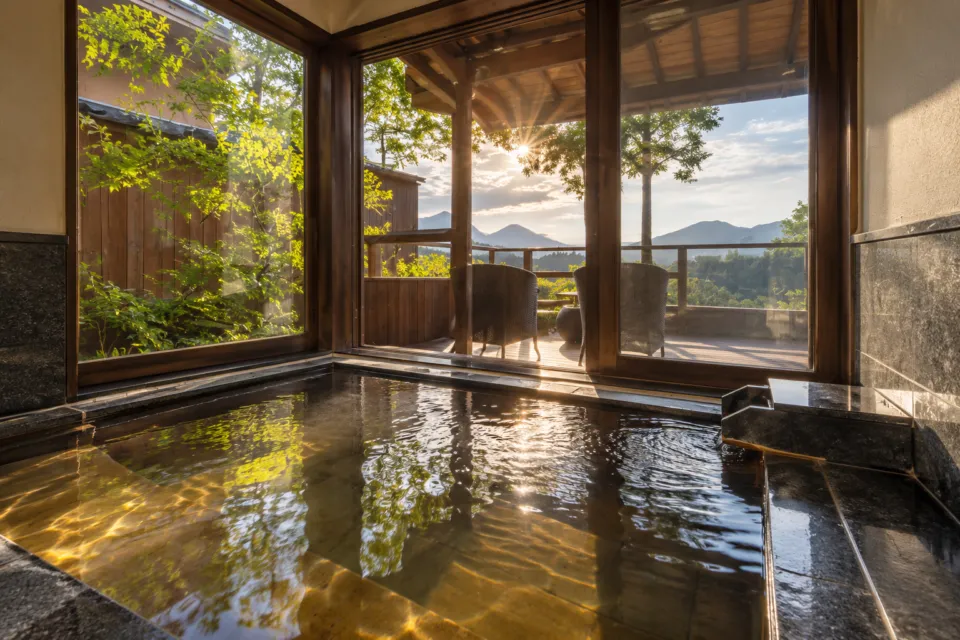 草屋根の宿 龍のひげ／別邸 ゆむたのわらびの客室風呂
