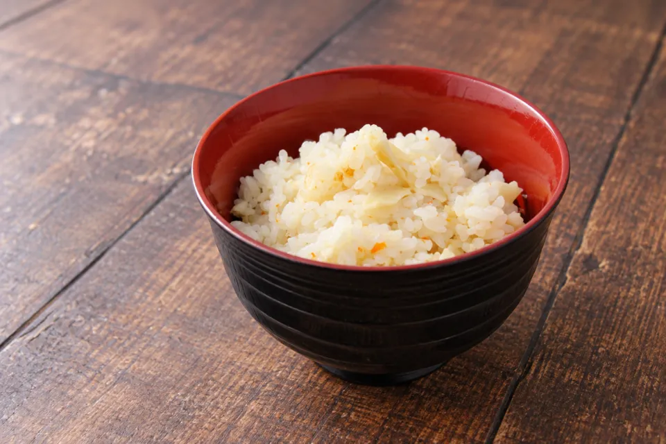 Shojin Dining 桐宝珠の湯葉ご飯の盛付