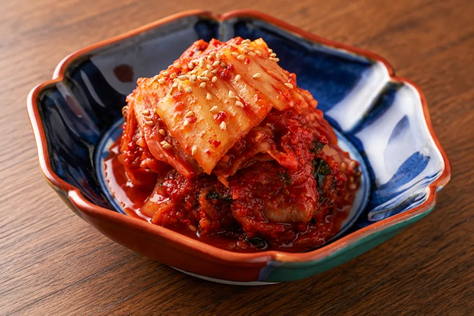 炭火焼肉 久の器に盛られたキムチ