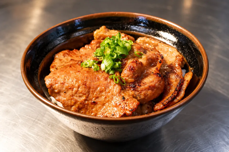 寳 TERASの豚みそbowl、味噌だれをまとった豚肉の丼