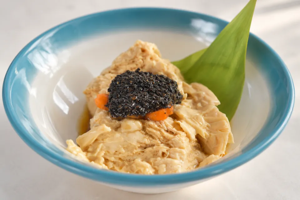 手打そば やまさとの湯葉冷奴