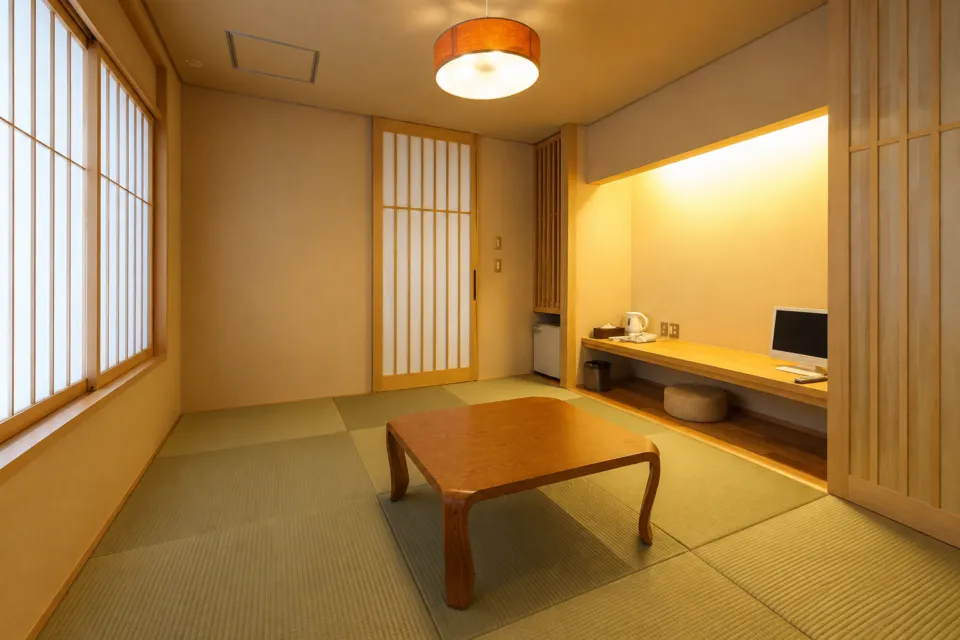 津軽の宿 弘前屋の畳と座卓のある和室の一例