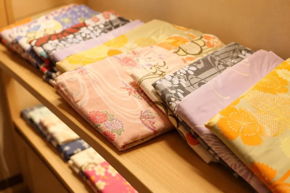お宿 月夜のうさぎの色浴衣の貸出コーナー